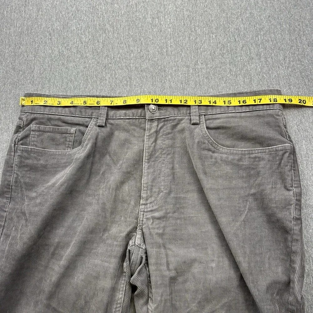 Brooks Brothers Pants Mens 36X30 Gray Corduroy Cotton Flat Front‎